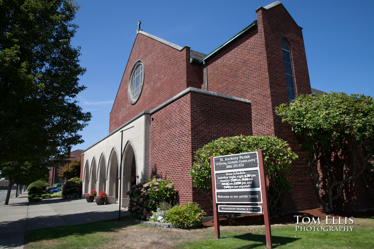 Wedding at St Anthony parish church in Renton WA