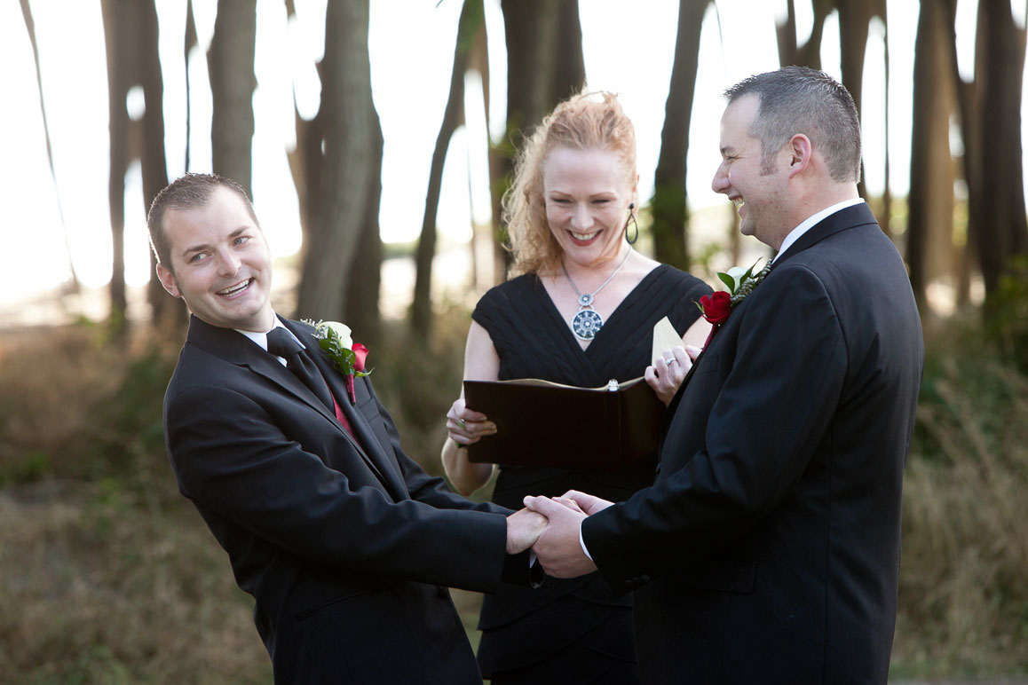 Seattle wedding photographer Tom Ellis Photography. Chris & William - Gay wedding ceremony at Golden Gardens in Seattle