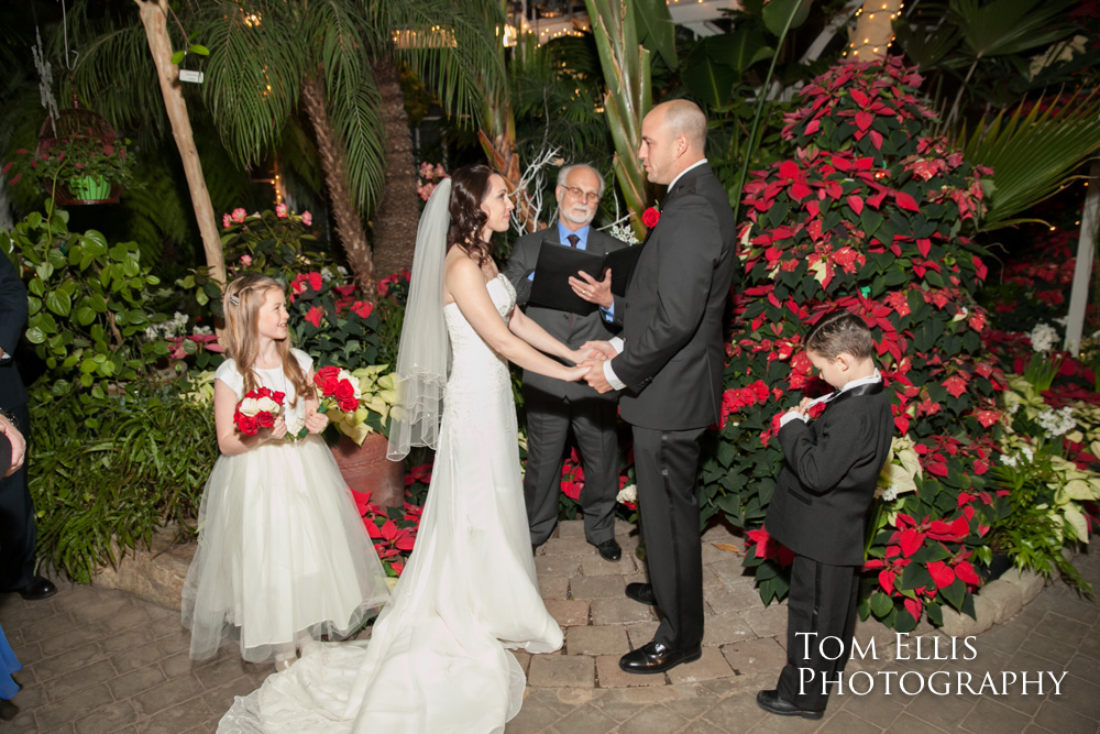 Wedding ceremony inside the Seymour Conservatory