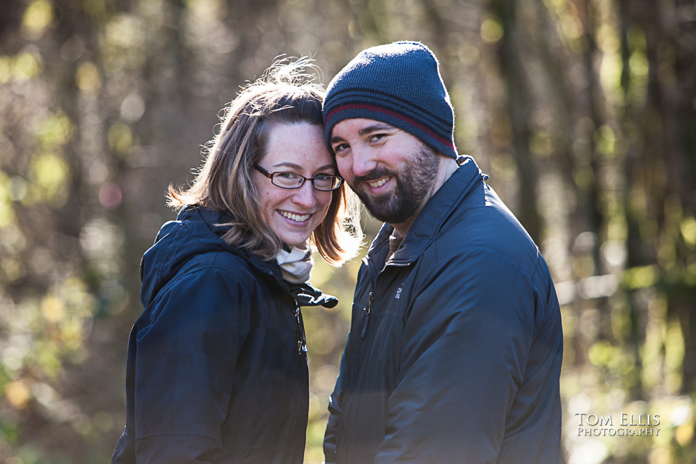 Katrina and Christopher engagement photo, close up shot