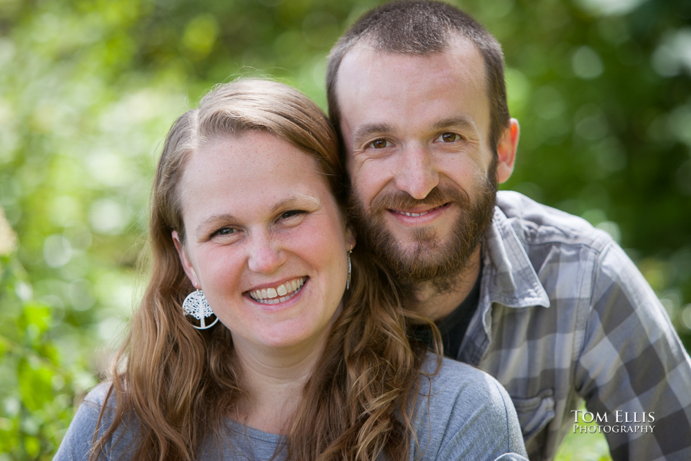 Seattle area engagement photo, close up photo of Rachel and Dan