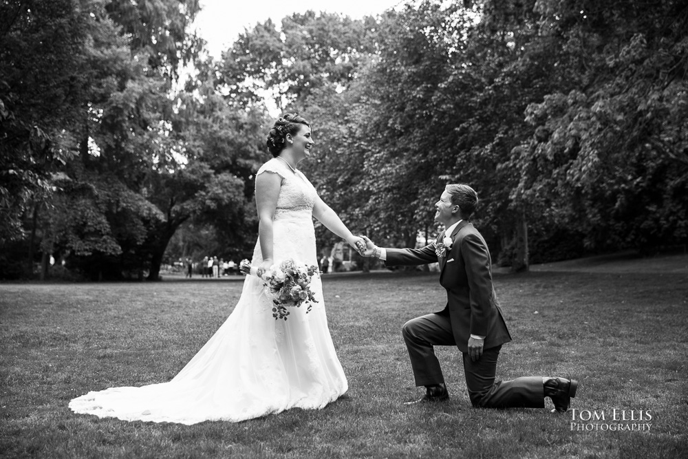 Jess and Julika during our pre-wedding photo session at the Ballard Locks. Tom Ellis Photography, Seattle wedding photography