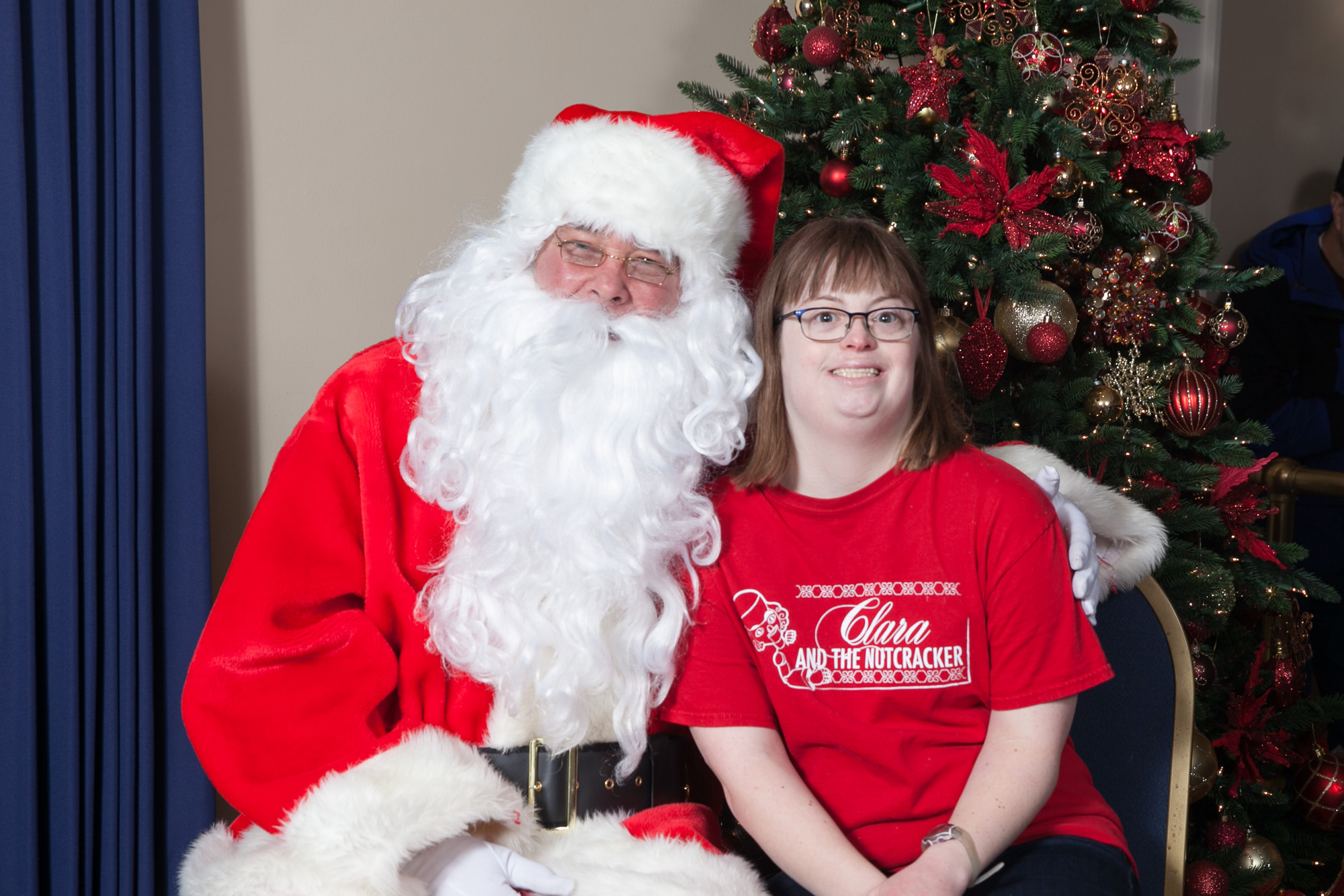 Santa and friend pose for a photo at the annual Special People's Cruise