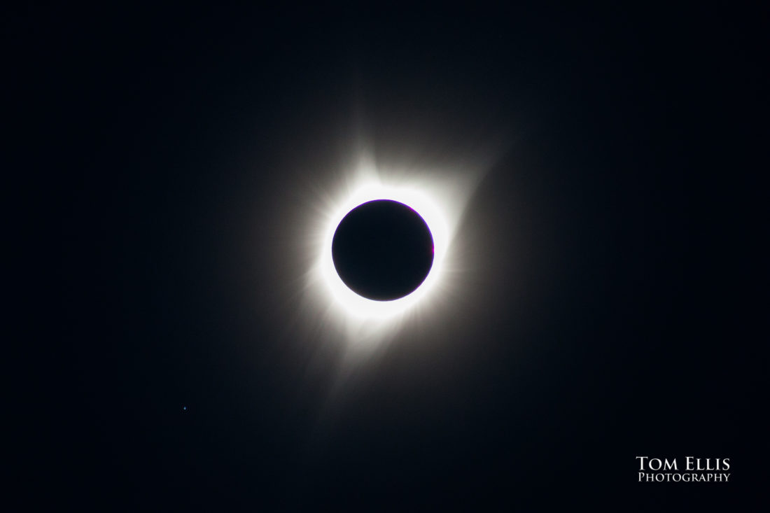 Photo of totality during the August 21, 2017 solar eclipse