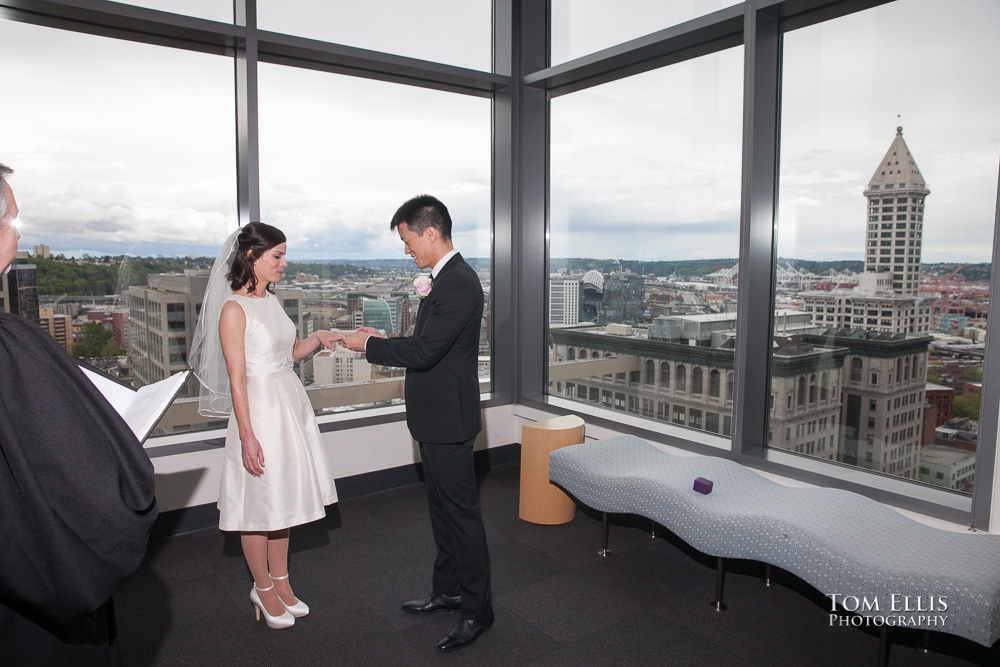 Wedding ceremony in the Jury Selection Room at the Seattle Municipal Courthouse