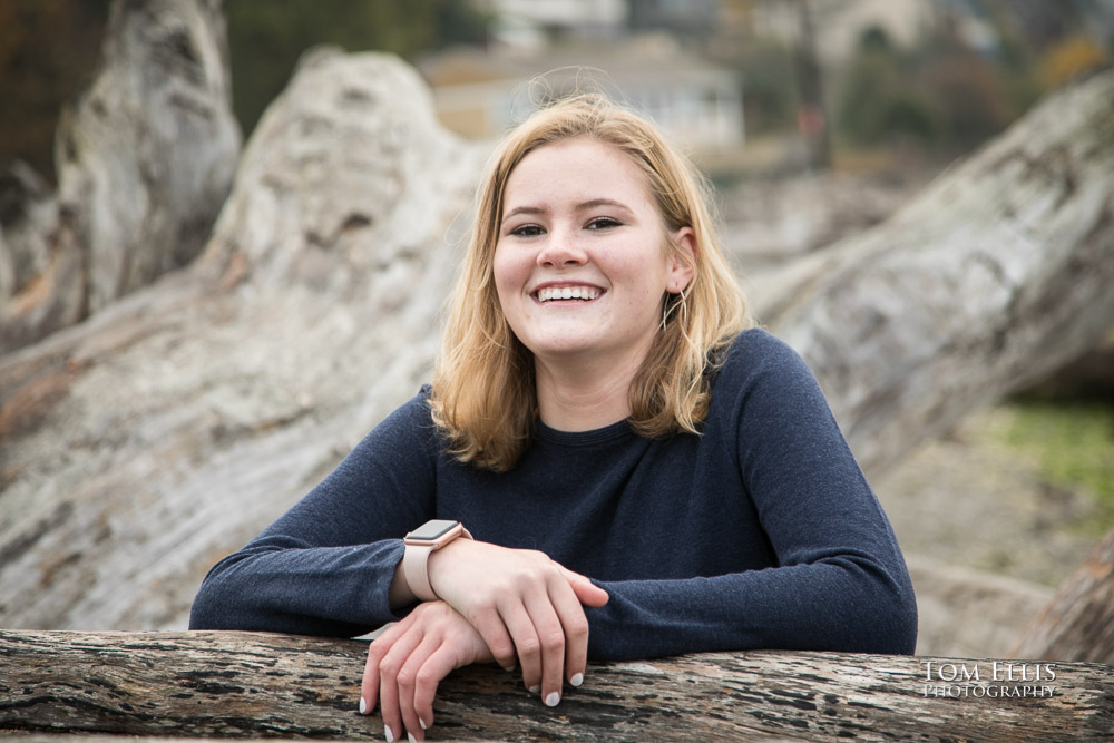 Senior photo session at the beach at Normandy Park