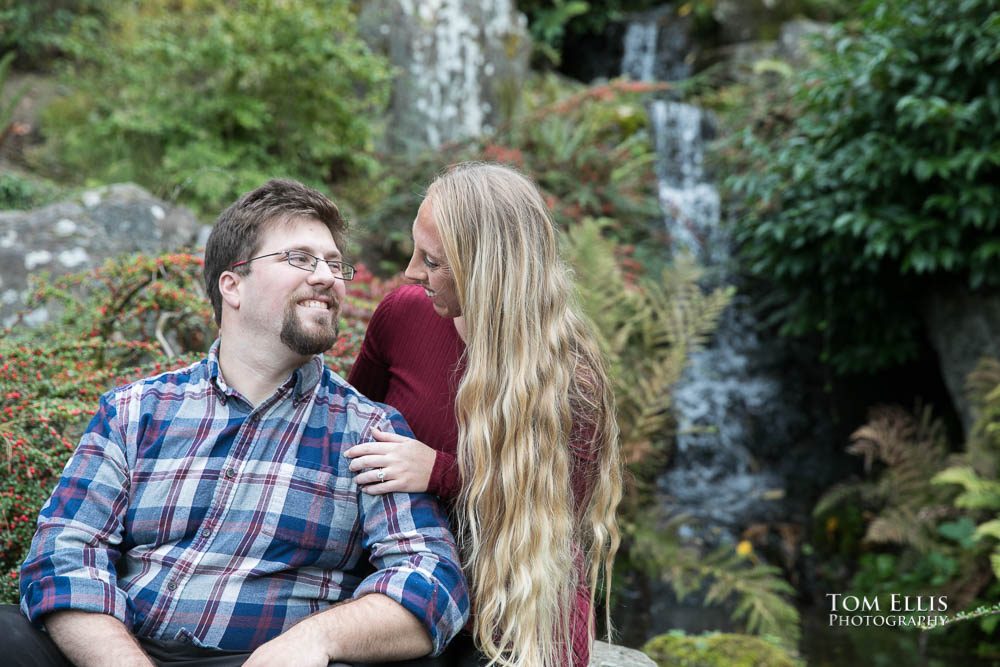 Kelly and David's engagement session at the Kubota Garden. Tom Ellis Photography, Seattle engagement photographer