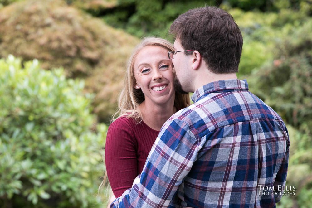 Kelly and David's engagement session at the Kubota Garden. Tom Ellis Photography, Seattle engagement photographer