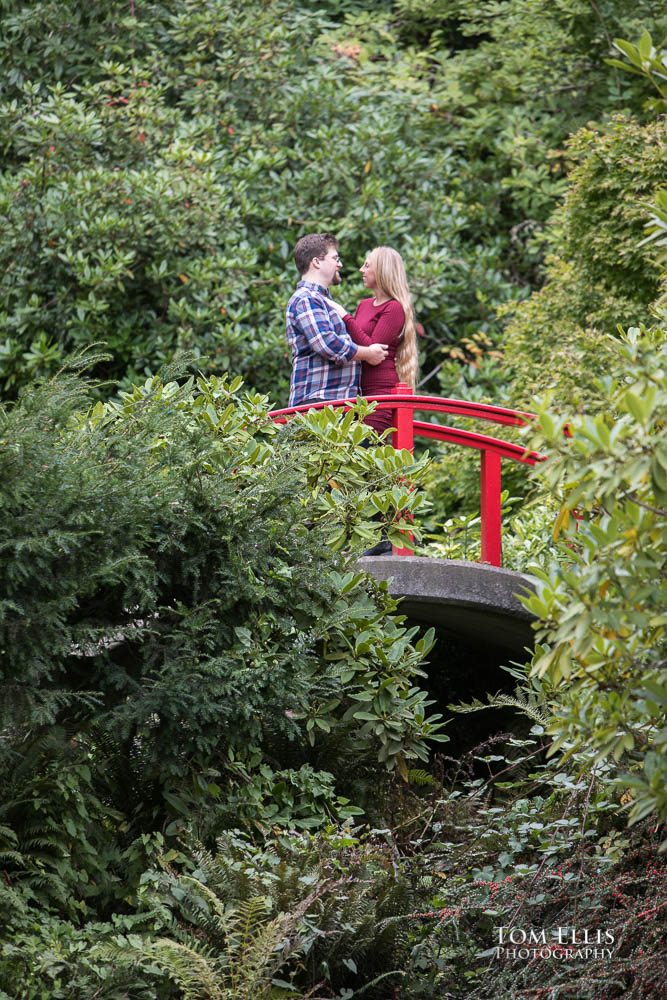 Kelly and David's engagement session at the Kubota Garden. Tom Ellis Photography, Seattle engagement photographer