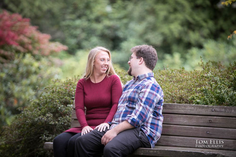 Kelly and David's engagement session at the Kubota Garden. Tom Ellis Photography, Seattle engagement photographer