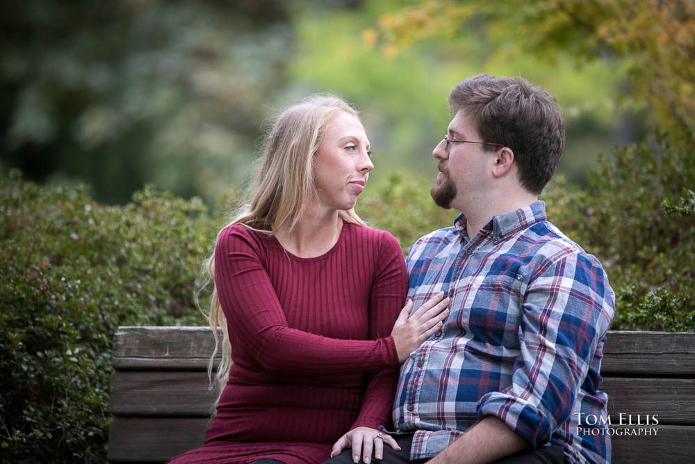 Kelly and David's engagement session at the Kubota Garden. Tom Ellis Photography, Seattle engagement photographer