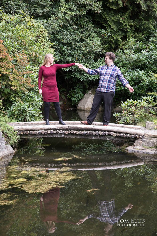 Kelly and David's engagement session at the Kubota Garden. Tom Ellis Photography, Seattle engagement photographer