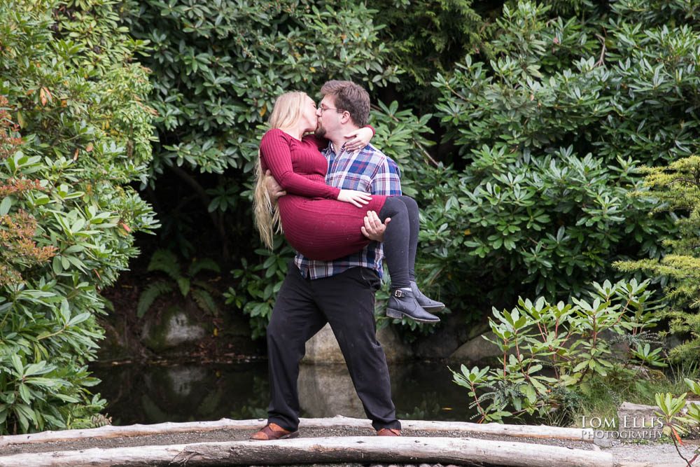 Kelly and David's engagement session at the Kubota Garden. Tom Ellis Photography, Seattle engagement photographer