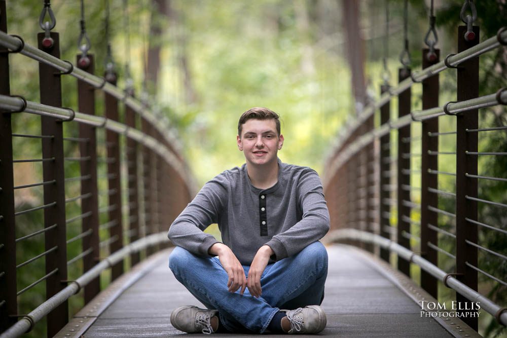 Seattle area senior photography session at the Bellevue Botanical Garden