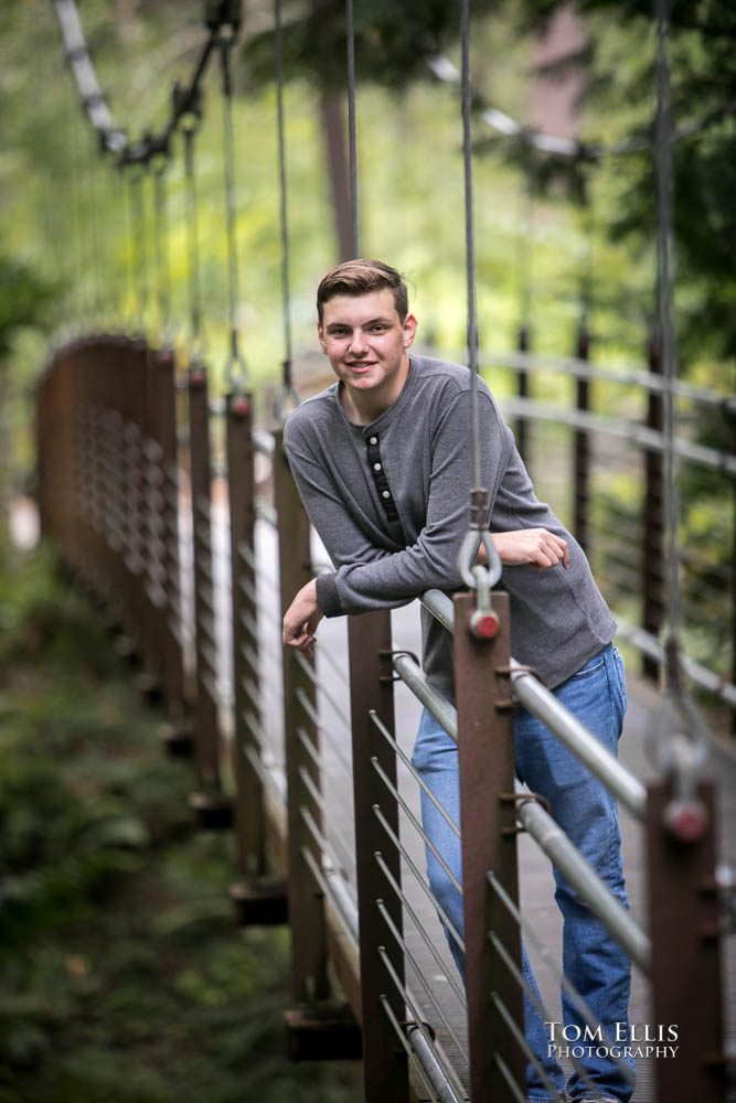 Seattle area senior photography session at the Bellevue Botanical Garden