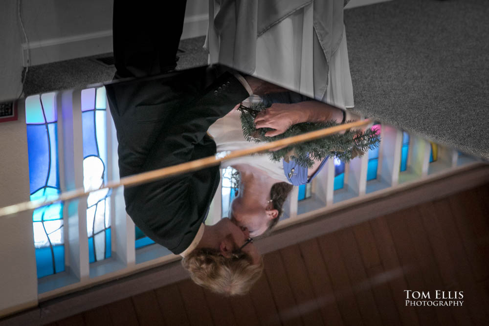 Reflection of bride and groom on piano.  Fantastic fantasy and science fiction HTTYD wedding - Tom Ellis Photography, Seattle wedding photographer