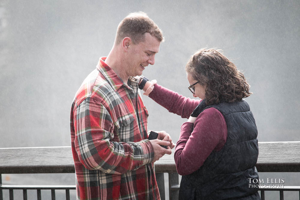 Snoqualmie Falls surprise proposal and engagement session