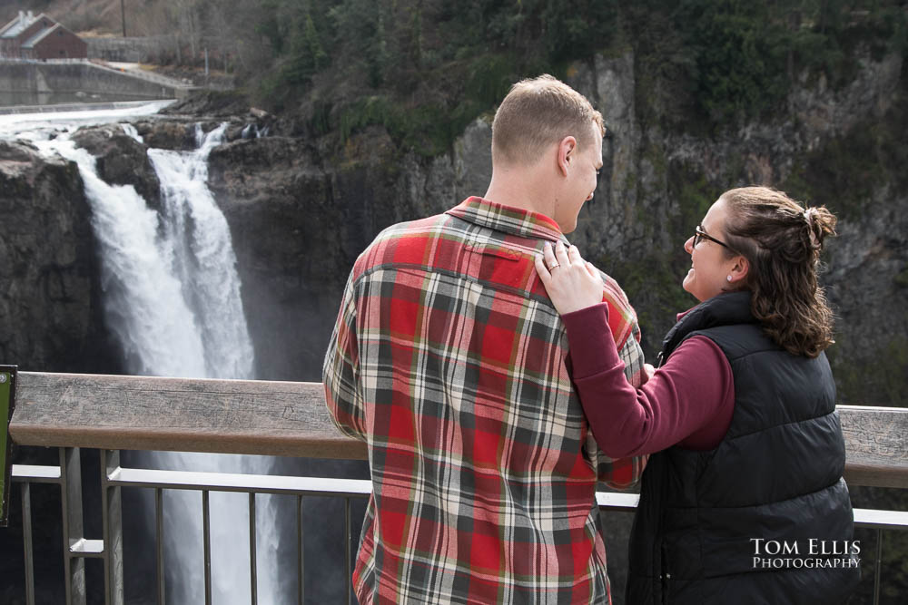 Snoqualmie Falls surprise proposal and engagement session