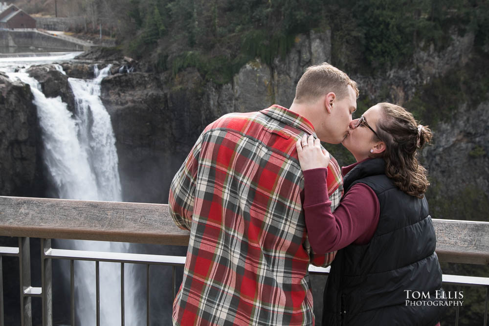 Snoqualmie Falls surprise proposal and engagement session