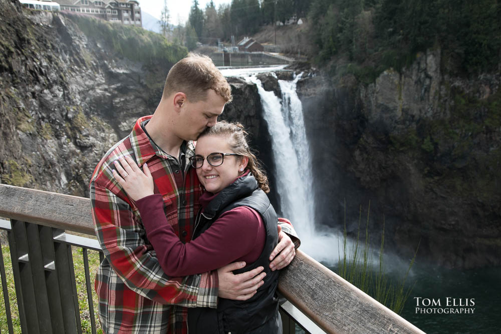 Snoqualmie Falls surprise proposal and engagement session