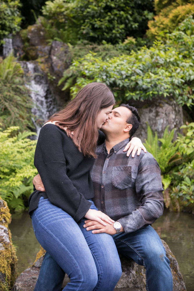 Frank and Whitney's surprise Seattle proposal and engagement session at Kubota Garden. Tom Ellis Photography, top-rated engagement photographer