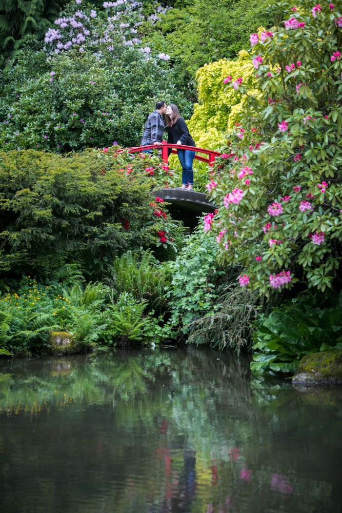 Frank and Whitney's surprise Seattle proposal and engagement session at Kubota Garden. Tom Ellis Photography, top-rated engagement photographer