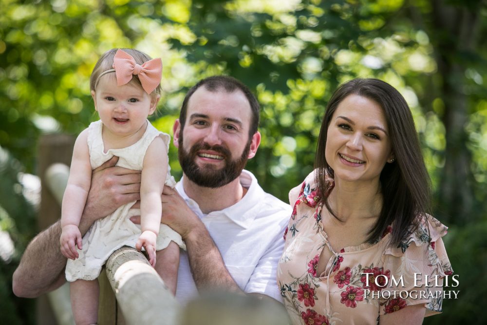 Family and first birthday photo session at the Bellevue Botanical Garden. Tom Ellis Photography, Seattle family photographer