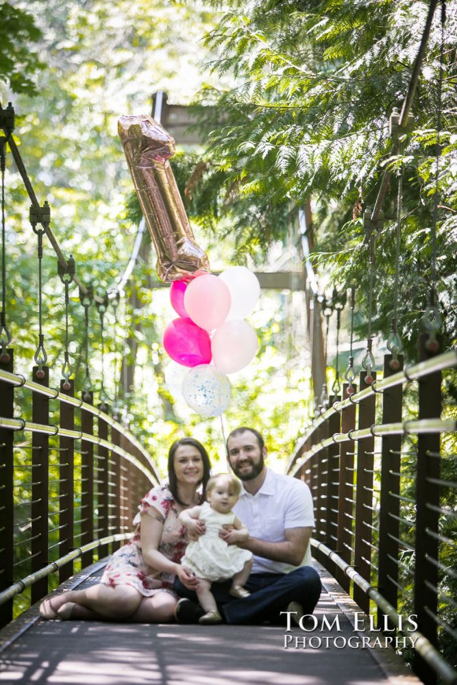 Family and first birthday photo session at the Bellevue Botanical Garden. Tom Ellis Photography, Seattle family photographer