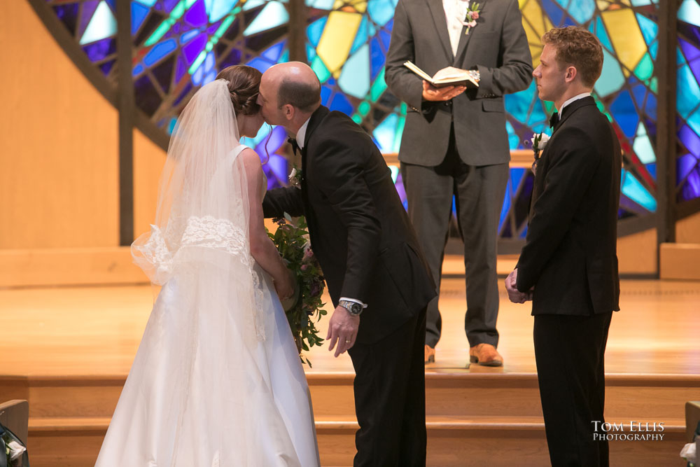 Seattle area wedding during COVID. Wedding ceremony photo. Tom Ellis Photography, Seattle wedding photographer