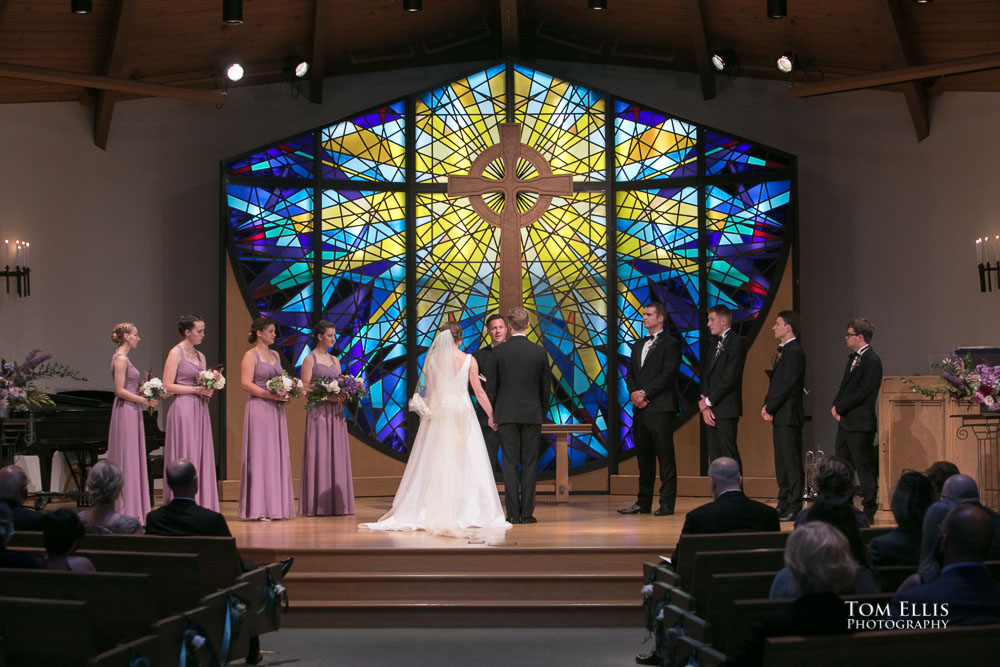 Seattle area wedding during COVID. Wedding ceremony photo. Tom Ellis Photography, Seattle wedding photographer