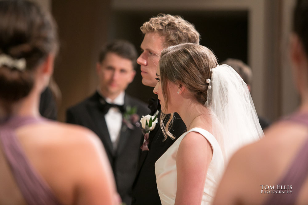 Seattle area wedding during COVID. Wedding ceremony photo. Tom Ellis Photography, Seattle wedding photographer