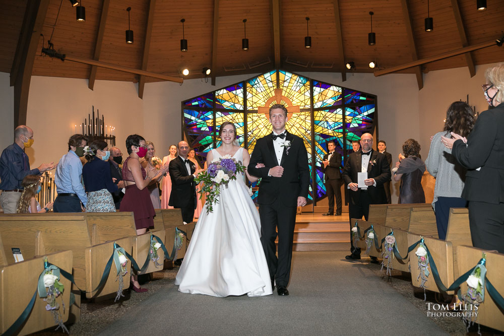 Seattle area wedding during COVID. Wedding ceremony photo. Tom Ellis Photography, Seattle wedding photographer