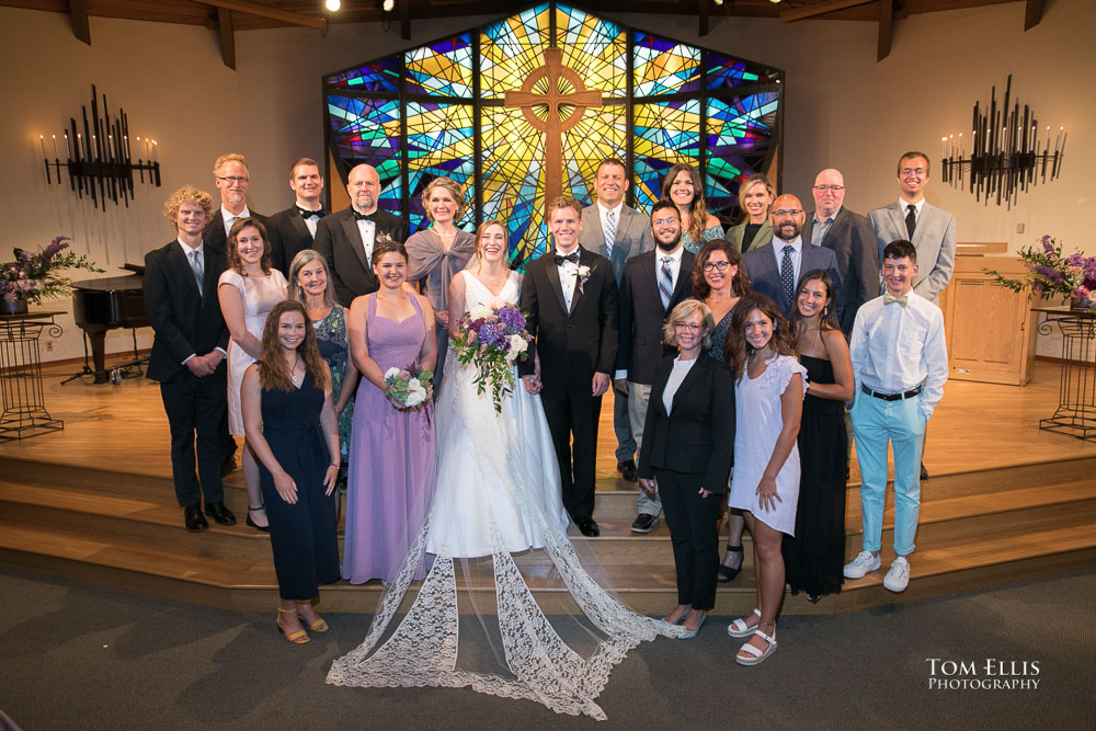 Seattle area wedding during COVID. Wedding ceremony photo. Tom Ellis Photography, Seattle wedding photographer