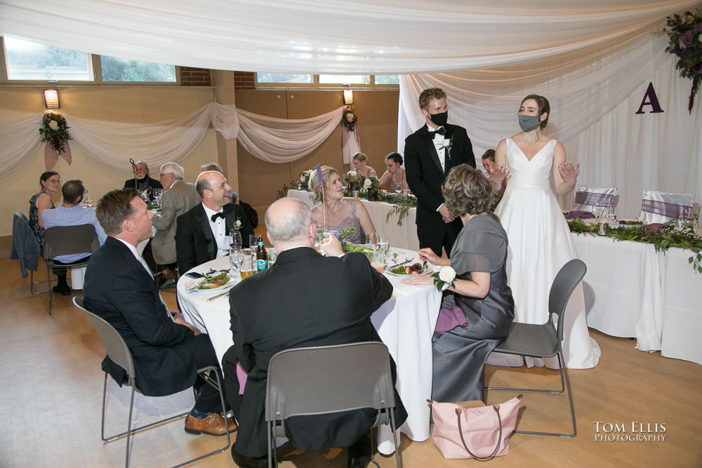 Seattle area wedding during COVID. Reception photos. Tom Ellis Photography, Seattle wedding photographer