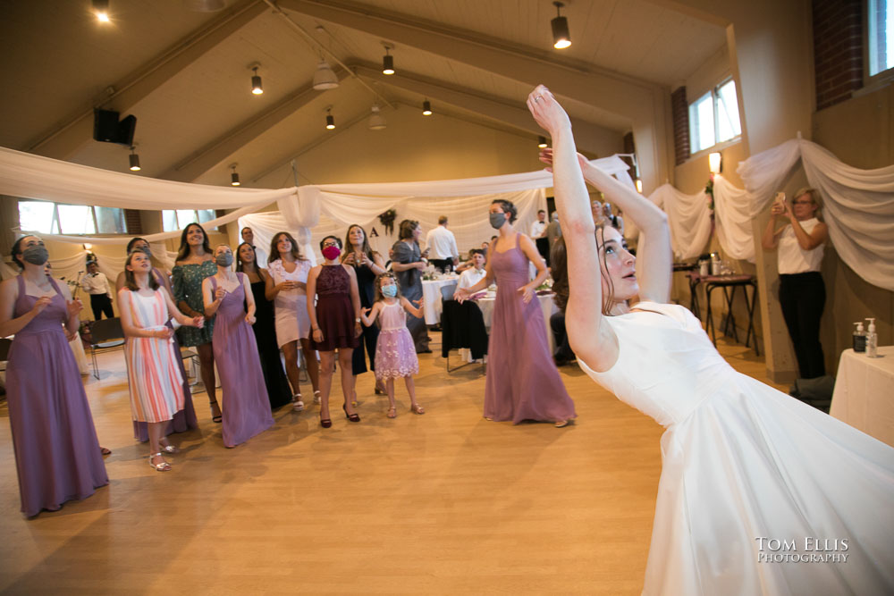 Seattle area wedding during COVID. Reception photos. Tom Ellis Photography, Seattle wedding photographer