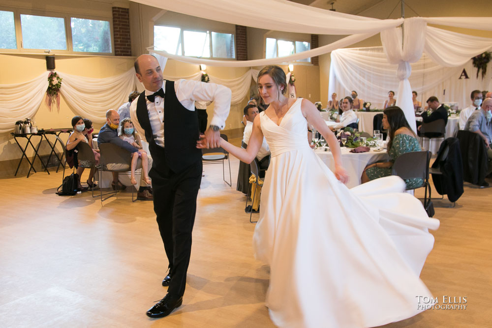 Seattle area wedding during COVID. Reception photos. Tom Ellis Photography, Seattle wedding photographer