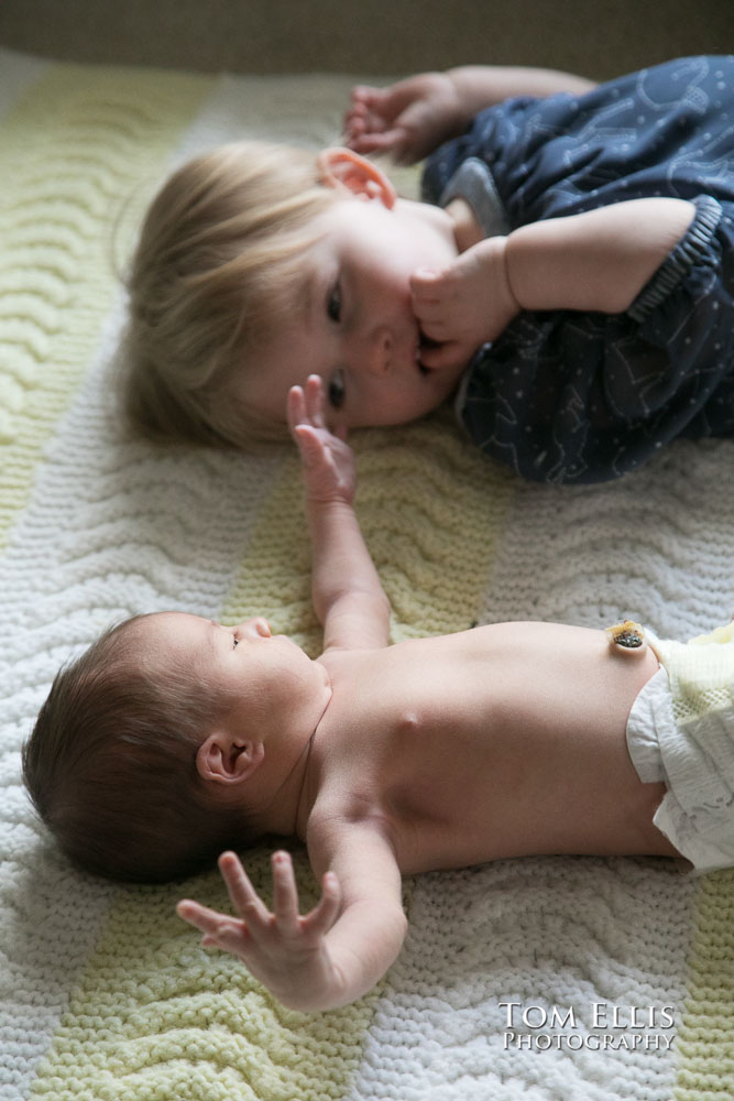 Newborn baby photo session with 5 day old Hailey. Tom Ellis Photography, Seattle newborn and family photographer.