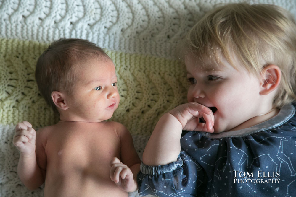 Newborn baby photo session with 5 day old Hailey. Tom Ellis Photography, Seattle newborn and family photographer.