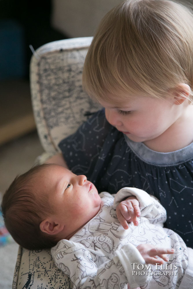 Newborn baby photo session with 5 day old Hailey. Tom Ellis Photography, Seattle newborn and family photographer.