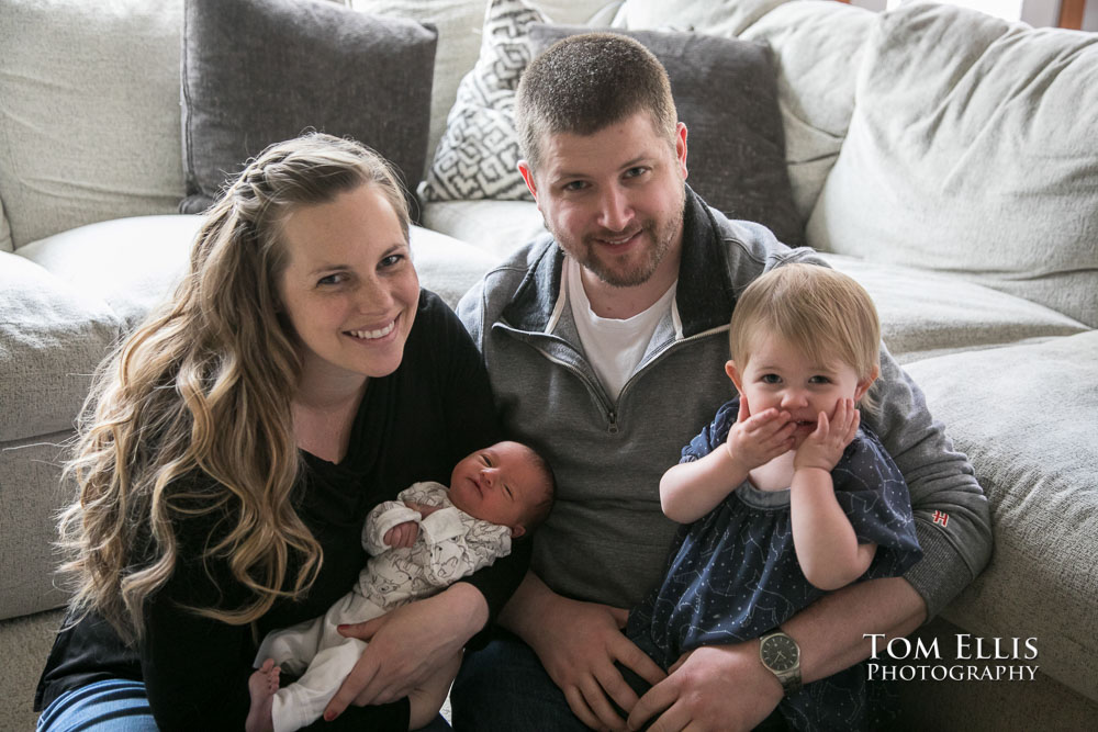 Newborn baby photo session with 5 day old Hailey. Tom Ellis Photography, Seattle newborn and family photographer.