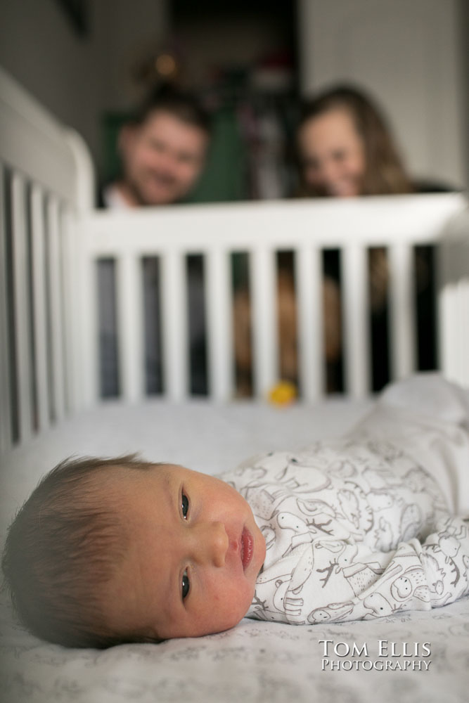 Newborn baby photo session with 5 day old Hailey. Tom Ellis Photography, Seattle newborn and family photographer.