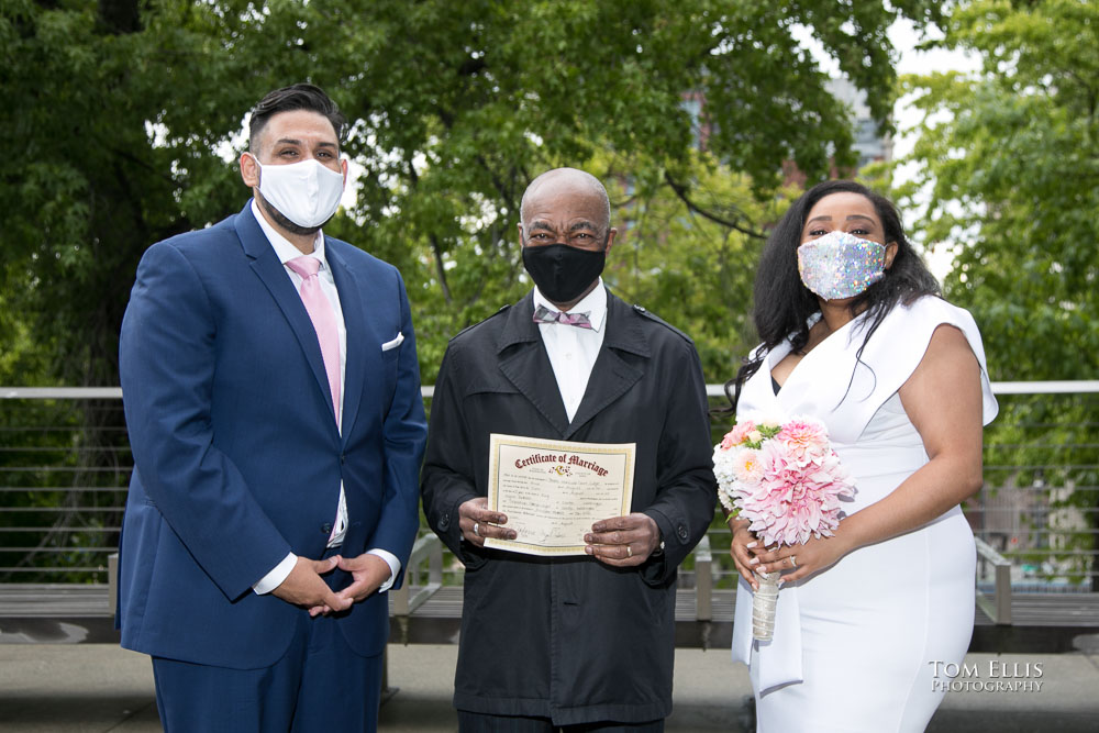 Seattle courthouse elopement wedding that was not in a courthouse. Tom Ellis Photography, Seattle courthouse wedding photographer