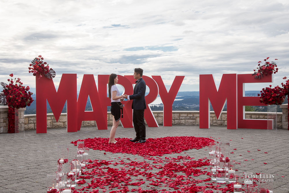 York surprises Danni with a marriage proposal at the Golf Club at Newcastle.