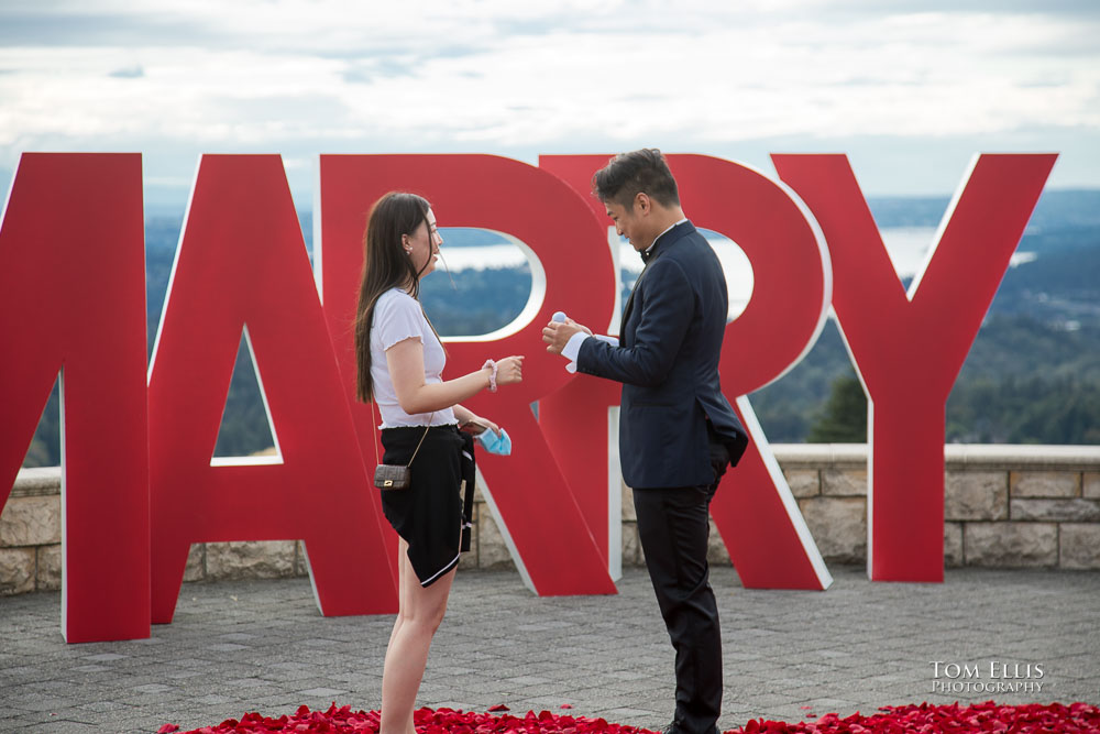 Spectacular Seattle Surprise Marriage Proposal - Tom Ellis Photography