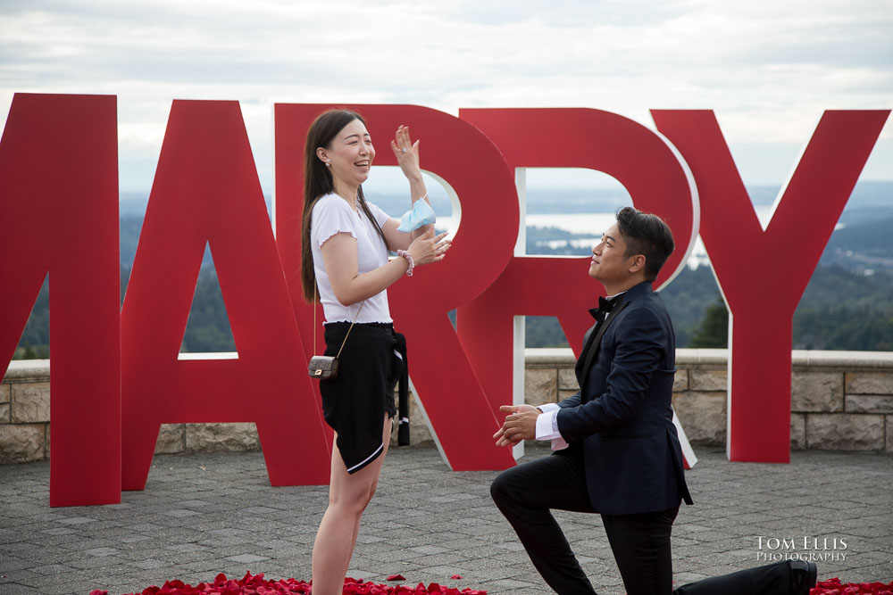 Spectacular Seattle Surprise Marriage Proposal - Tom Ellis Photography