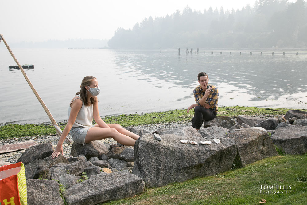 Smoky Seattle area wedding rehearsal on Vashon Island.  Tom Ellis Photography