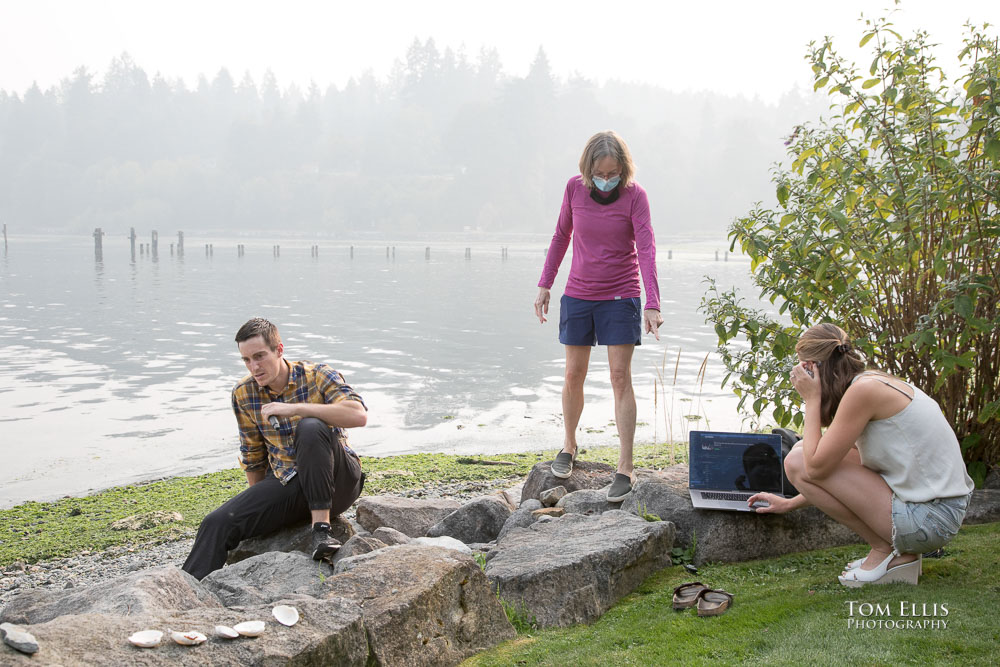 Smoky Seattle area wedding rehearsal on Vashon Island.  Tom Ellis Photography