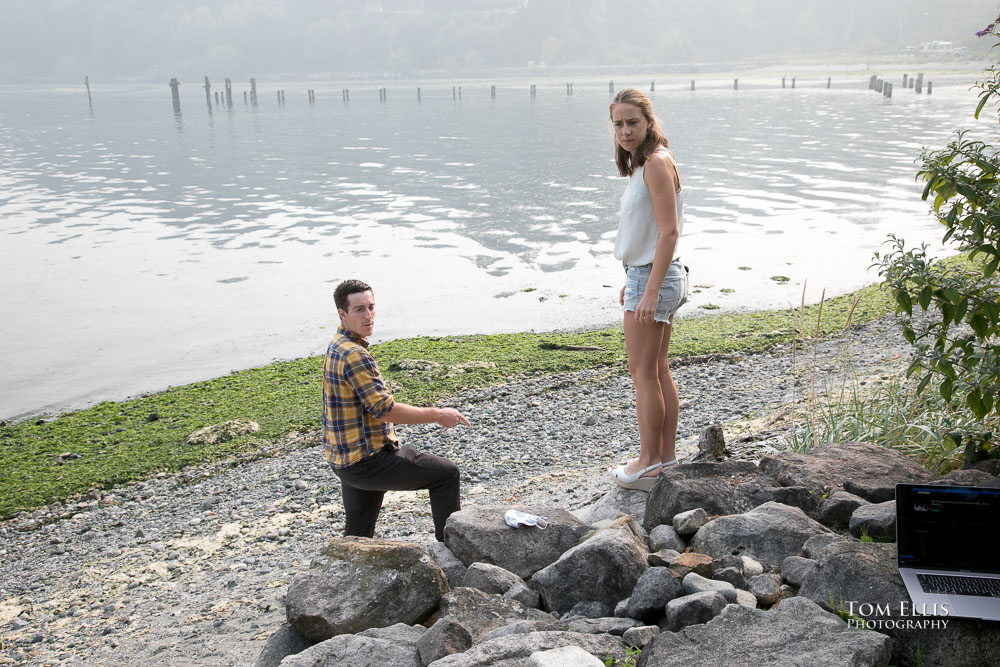 Smoky Seattle area wedding rehearsal on Vashon Island.  Tom Ellis Photography