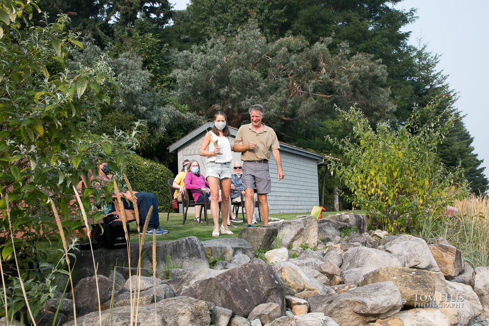 Smoky Seattle area wedding rehearsal on Vashon Island.  Tom Ellis Photography