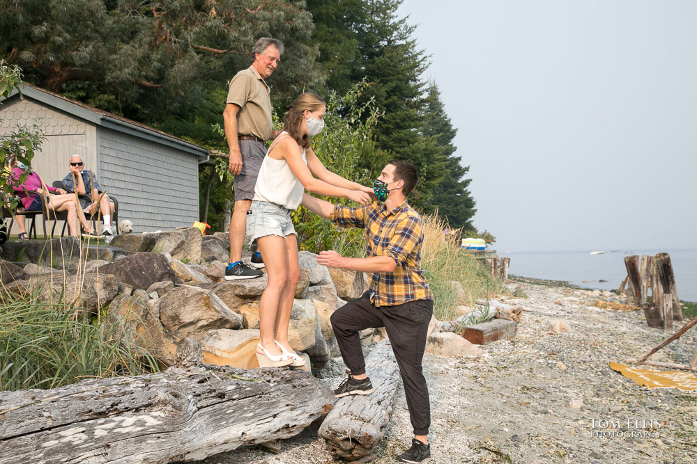 Smoky Seattle area wedding rehearsal on Vashon Island.  Tom Ellis Photography